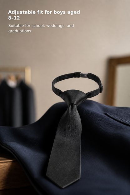Boys’ Pre-Tied Solid Color Necktie